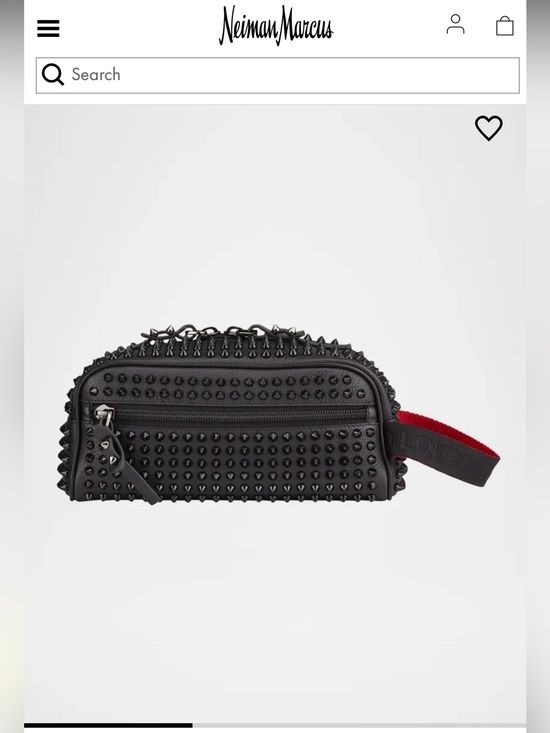 Christian Louboutin Handbags - Christian Louboutin Men's Blaster Spiked Leather Travel Toiletry Bag